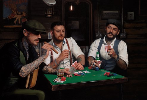 Back At The Gentleman and Rogues Club by Vincent Kamp - Limited Edition Stretch Canvas